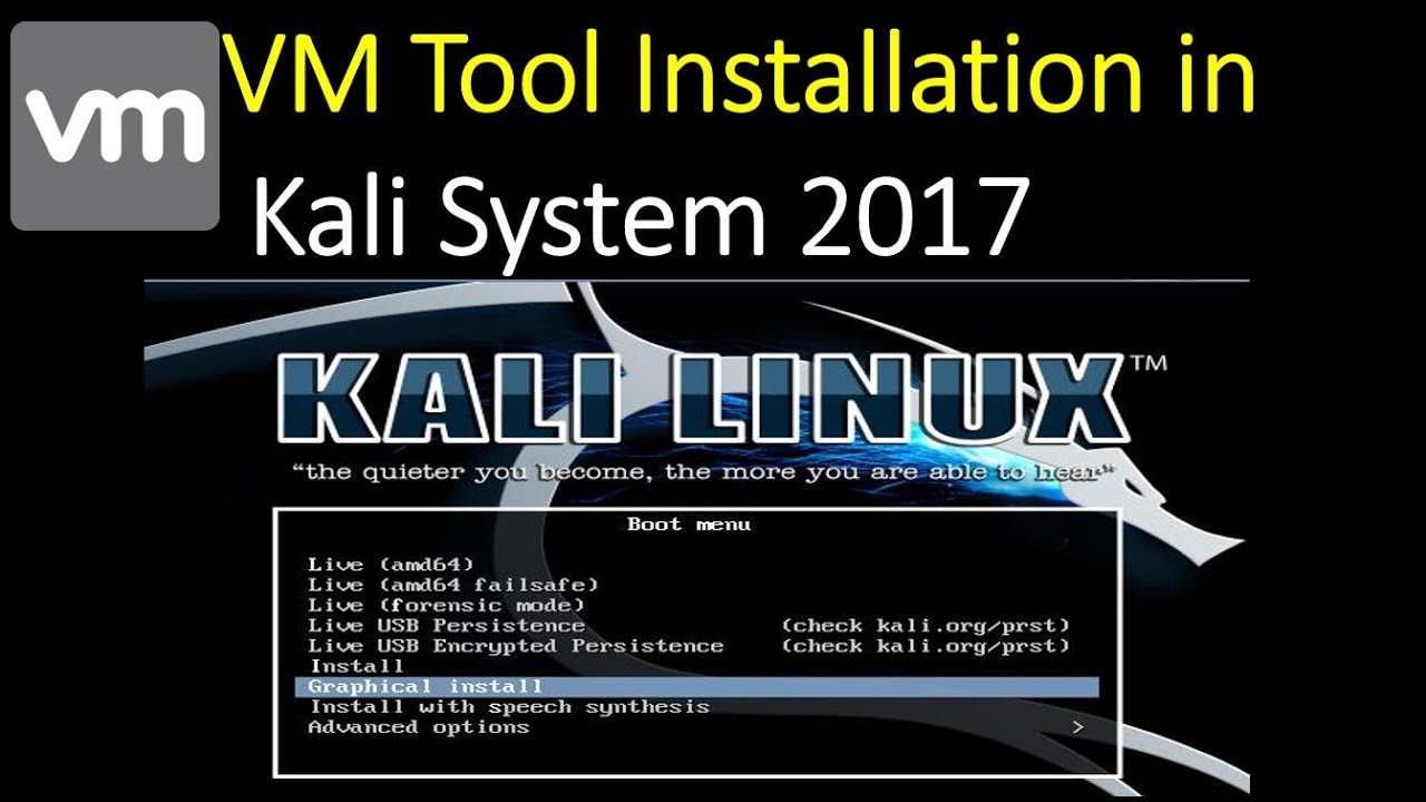 kali linux vmware tools install